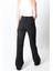 Kadın Siyah Yüksek Bel Geniş Paça Wide Leg Kot Pantolon 5