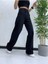 Siyah Süper Yüksek Bel Wide Leg Jeans Likralı Bol Paça Kot Pantolon 2