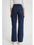 Maryland Koyu Mavi Yüksek Bel Bol Paça Denim Kot Pantolon- Geniş Paça 4
