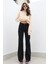 Kadın Süper Yüksek Bel Geniş Paça Wide Leg Jeans Pantolon 2
