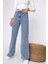 Extra Yüksek A.c.a.i.p S.o.l.m.a.z Mavi Salaş Jeans Palazzo Pantolon (Süper Yüksek) 4