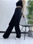 Solmaz Siyah Likralı Bol Paça Jean -Bol Wide Leg Kot Pantolon 1