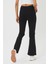 Ispanyol Paça Flare S.i.m.s.i.y.a.h Renk Solmaz Siyah Jeans (Riklalı) 3