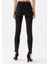 Renk Vermeyen Toparlayıcı Siyah Süper Skinny Jeans Kot Pantolon (Kapkara) 4