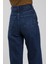 Utah Koyu Mavi Yüksek Bel Bol Paça Denim Kot Pantolon- Geniş Paça 1