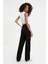 Kadın Süper Yüksek Bel Geniş Paça Wide Leg Jeans Pantolon 4