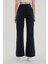 Kadın Siyah Yüksek Bel Geniş Paça Wide Leg Kot Pantolon 5