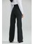 Likralı Süper Yüksek Bel Siyah Denim Kumaş 90's Wide Leg Jeans salaş Kot Pantolon 3