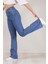 Hilda Ispanyol Paça Jeans Solmaz Mavi Kot Pantolon 2