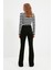 Abella Extra Yüksek Bel Ispanyol Paça Solmayan Flare Jeans 4