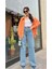 Lala Mavi Likralı Süper Yüksek Bel Salaş Jeans Palazzo Pantolon-Wide Leg 1