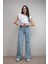 Mavi Kar Yıkamalı Salaş Bol Paça Kot Pantolon Wide Leg Jeans 5
