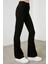 Ispanyol Paça Solmayan Siyah Renk Vermez Flare Jeans 1