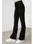 Ispanyol Paça Solmayan Siyah Renk Vermez Flare Jeans 2