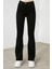 Ispanyol Paça Solmayan Siyah Renk Vermez Flare Jeans 3