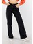 Caremel Siyah Rahat Kalıp Wide Leg Jeans - Salaş Süper Yüksek Belli Likralı Kot Pantolon 3