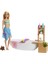 Wellness - Barbie'nin Spa Günü Oyun Seti, Sarışın Bebek, Küvet ve Aksesuarlar GJN32 1