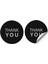 Sticker Kuşe -Thank You- 4X4CM 50 Adet (Siyah) 1