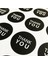 Sticker Kuşe -Thank You- 4X4CM 50 Adet (Siyah) 4