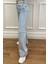 Extra Yüksek Bel Likralı Kar Yıkamalı Wide Leg Jean Geniş Paça Kot Pantolon 2