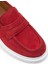Hakiki Süet Kırmızı Loafer Kadın Ayakkabı 5