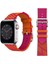 Apple Watch Ultra 49 mm Uyumlu Hermes Hasır Kumaş Kordon Renkli Özgün Tasarım Kayış 2