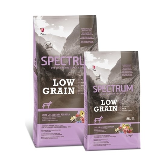 Spectrum Low Grain Kuzu Etli ve Yaban Mersinli Yetişkin Köpek Maması 12 kg