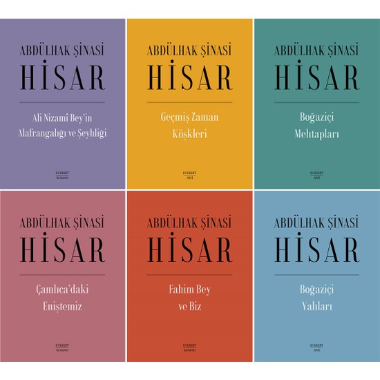 Abdülhak Şinasi Hisar 6 Kitap Set (Ciltli) Kitabı ve Fiyatı