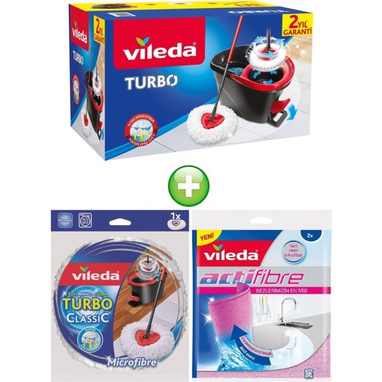 Vileda Turbo Pedallı Temizlik Seti Komple Set Turbo Yedek Fiyatı