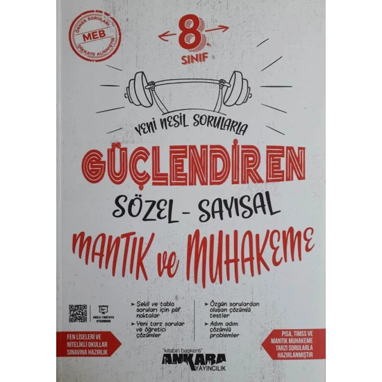 Ankara Yayıncılık 8.sınıf Lgs Güçlendiren Sözel - Sayısal  Mantık ve Muhakeme Soru Bankası