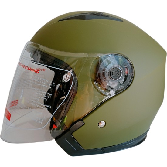 Jekai Jk21 512 Model Güneş Vizörlü Yarım Kask Haki Yeşil Fiyatı
