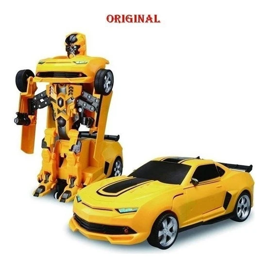 Duru Toys Bumblebee Robota Dönüşen Araba Pilli - Işıklı, Sesli, Camaro Araba, Robot Araba-25 cm