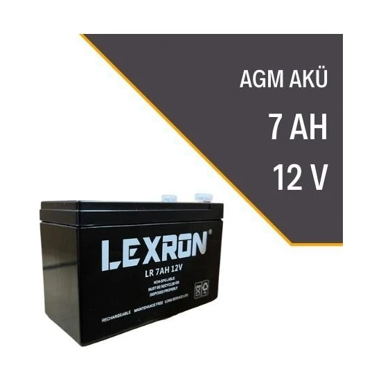 Lexron 7AH-12V Kuru Tip Akü