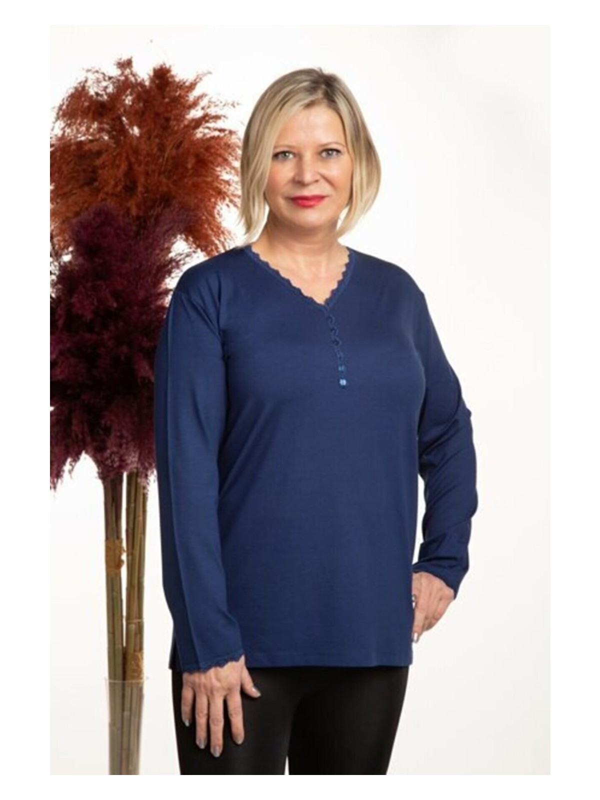 İklim Iklim Bayan V Yaka Anne Bluz - Görsel 3