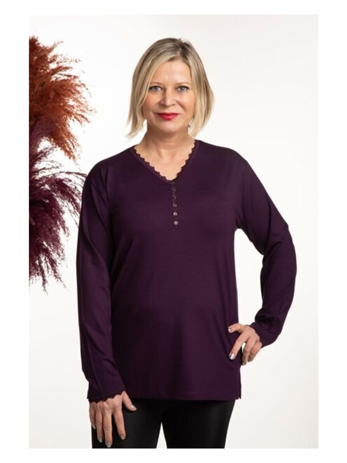 İklim Iklim Bayan V Yaka Anne Bluz - Görsel 6