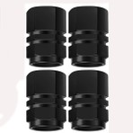 Autokit Alüminyum Hexagon Siyah Sibop Kapağı Seti
