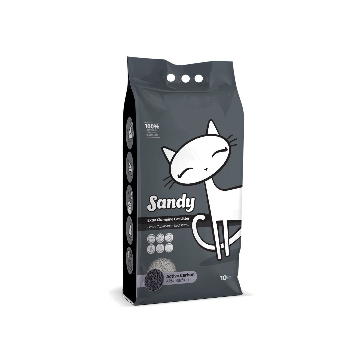Sandy Cat Litter Doğal Sodyum Bentonit Aktif Karbon Kedi Fiyatı