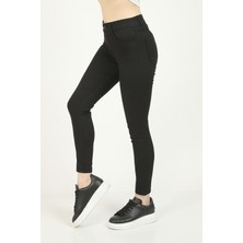 Livik Renk Vermeyen Toparlayıcı Siyah Süper Skinny   Jeans Kot Pantolon (Toparlayıcı)