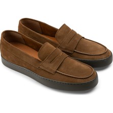 Deery Hakiki Süet Taba Rengi Loafer Erkek Ayakkabı