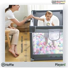 Hoffie Playard Güvenli Bebek ve Çocuk Oyun Alanı Oyun Parkı 125X125 Oyun Matı ve Topları