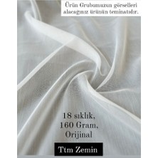 Sütre Tasarım Naturel Bambu Ttm Şantuk Zemin 1 x 3 Sık Boru Pile Ütü Istemeyen Tül Perde