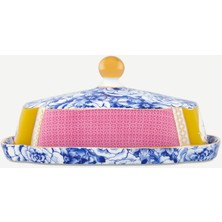 Pip Studio Sarı Pembe Porselen Tereyağlık 20X14X6,5 cm