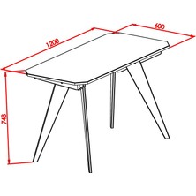 Merhaba Mobilya -Çalışma Masası V-Ayak