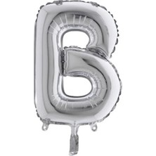 Çıtı Pıtı Store Folyo Balon Harf Gümüş Renk Folyo Alfabe B Harfi