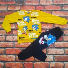 Abanuzoğlu Sonic Unisex The Hedgehod Desenli Pamuklu Pijama Takımı