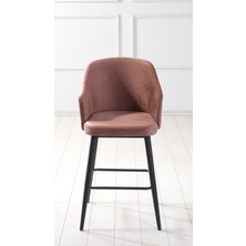 Pi Sandalye 2 Adet Perry 75 cm Ada Mutfak ve Bar Sandalyesi - Bar Taburesi - Babyface Kumaş - Metal Ayak