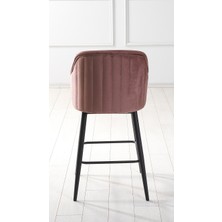 Pi Sandalye 2 Adet Perry 75 cm Ada Mutfak ve Bar Sandalyesi - Bar Taburesi - Babyface Kumaş - Metal Ayak