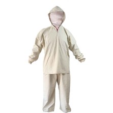 Harman Sera Plastik Yağmurluk Takım Alt Üst Su Geçirmez Yağmurluk Balıkçı Yağmurluğu Krem Renk