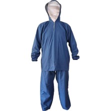 Harman Sera Plastik Yağmurluk Takım Alt Üst Su Geçirmez Yağmurluk Balıkçı Yağmurluğu Mavi Renk