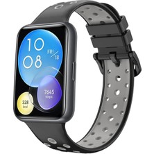 Basias Huawei Watch Fit 2 Elegant Edition Kordon Delikli Spor Silikon